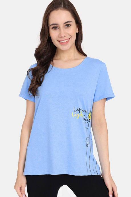 Rosaline Bloom Fest Knit Cotton Top (Pack of 2) -  Blue — image 2